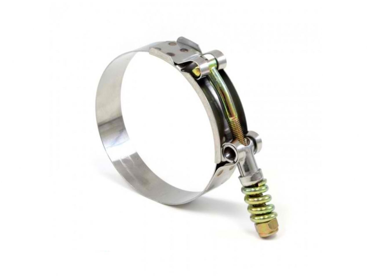 HPS Performance Products HPS Stainless Steel Spring Loaded T-Bolt Hose Clamp SAE 172 - Effective Size: 6.26"-6.57" (159mm-167mm) (view 1)