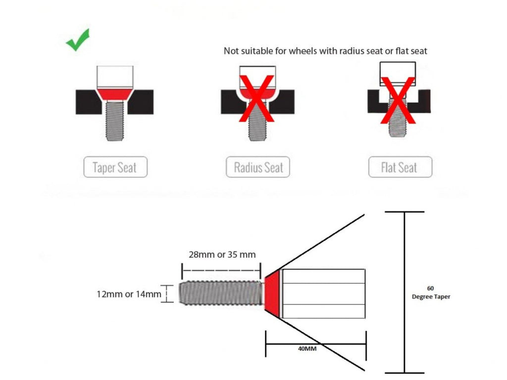 Godspeed Euro-Type Taper Cone Lug Bolts 10 Piece Set (view 9)