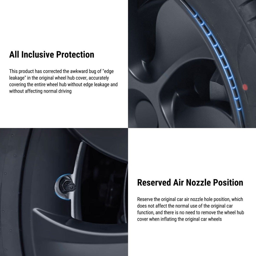 TESERY 18″ 19″ 20″ Wheel Covers for Tesla Model 3 / Model Y (4PCS)