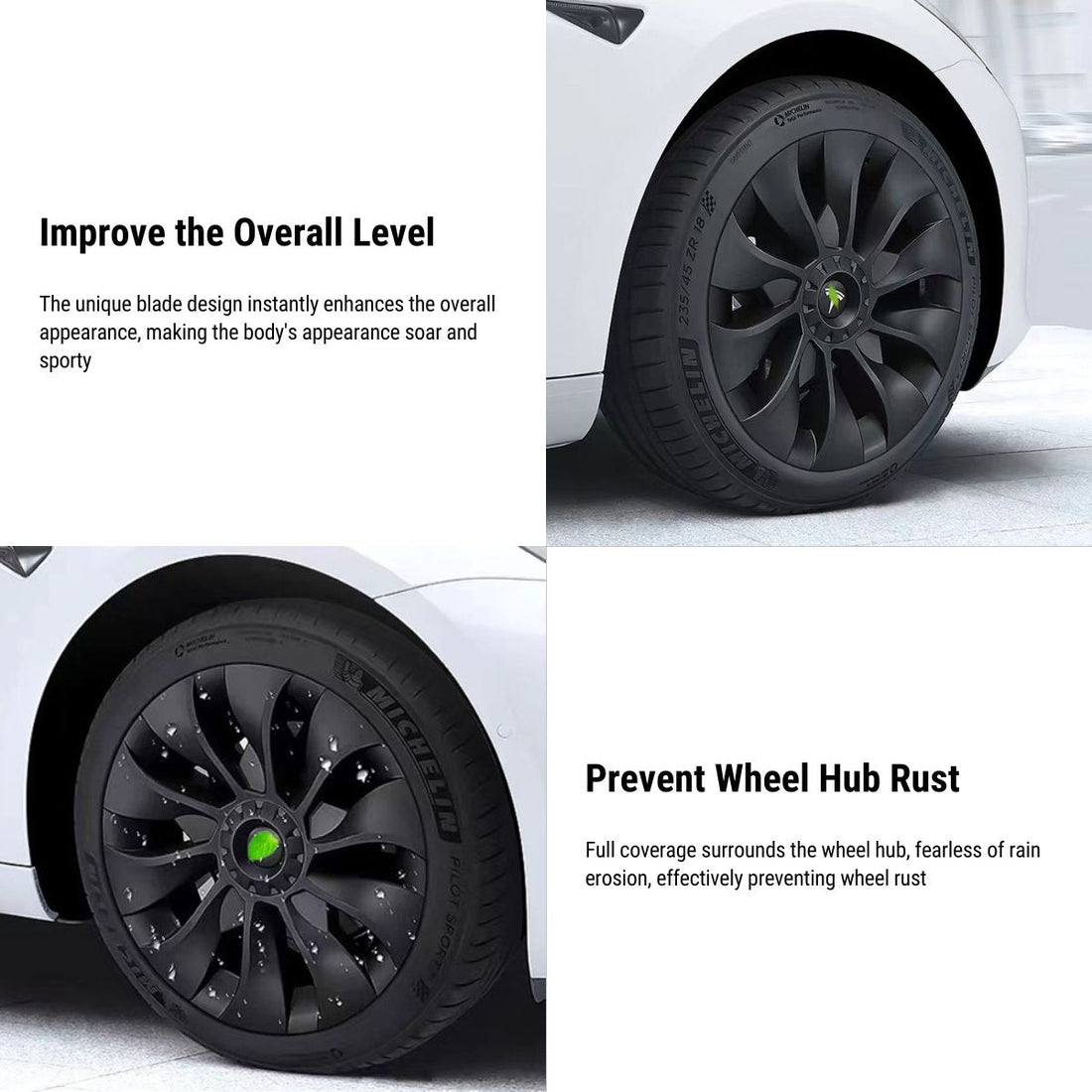 TESERY 18″ 19″ Hubcaps for Model 3/Y (4PCS) (view 6)