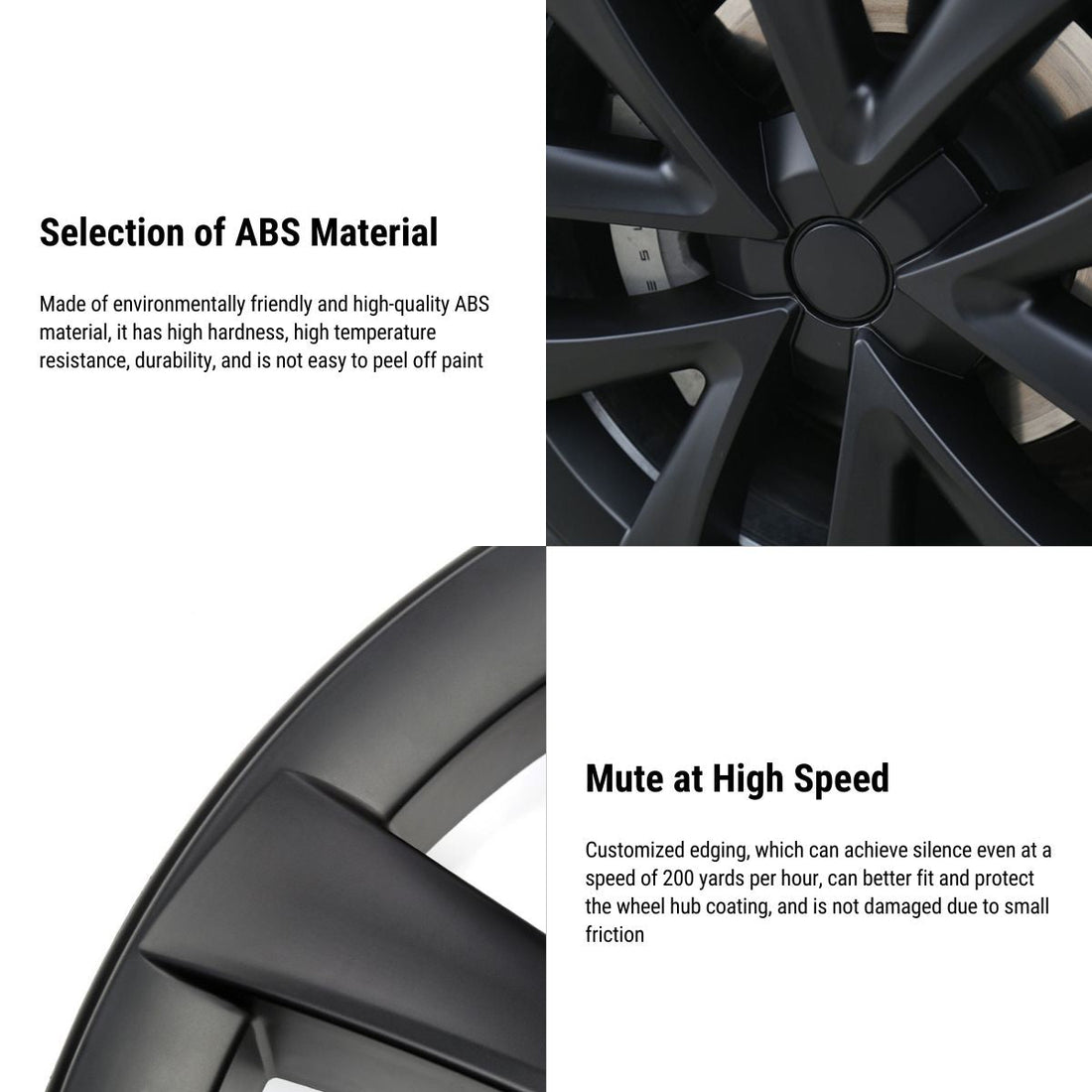 TESERY 18″ Wheel Caps S Plaid Style for Tesla Model 3 (4PCS) (view 10)