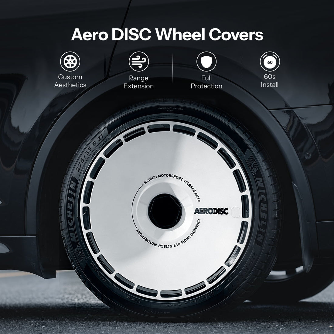 TESERY Aero DISC Wheel Covers for Model Y / Model 3 Highland (view 2)