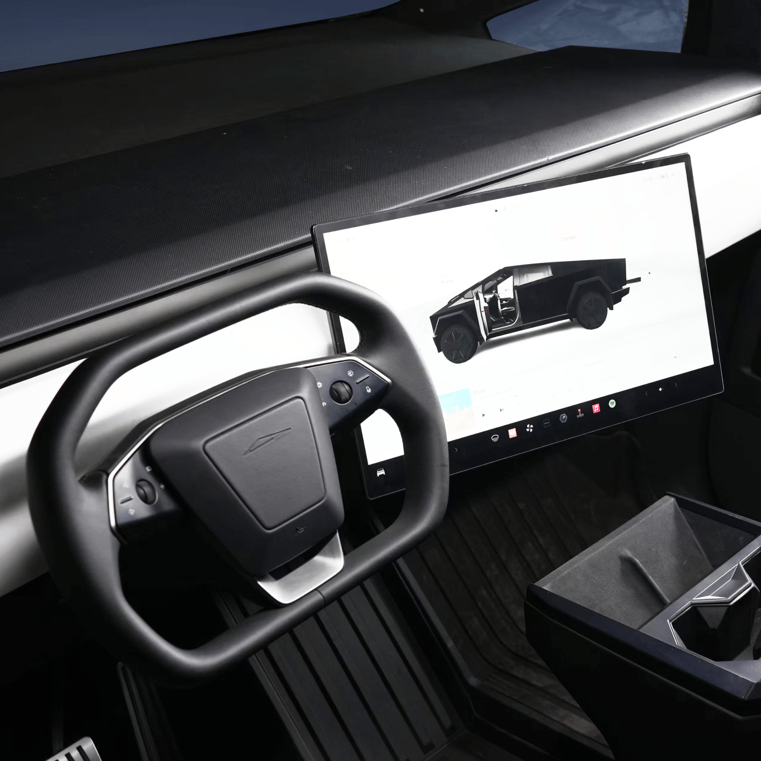 Tesla Cybertruck Dashboard Screen Swivel Tilt Mount Rotating Kit