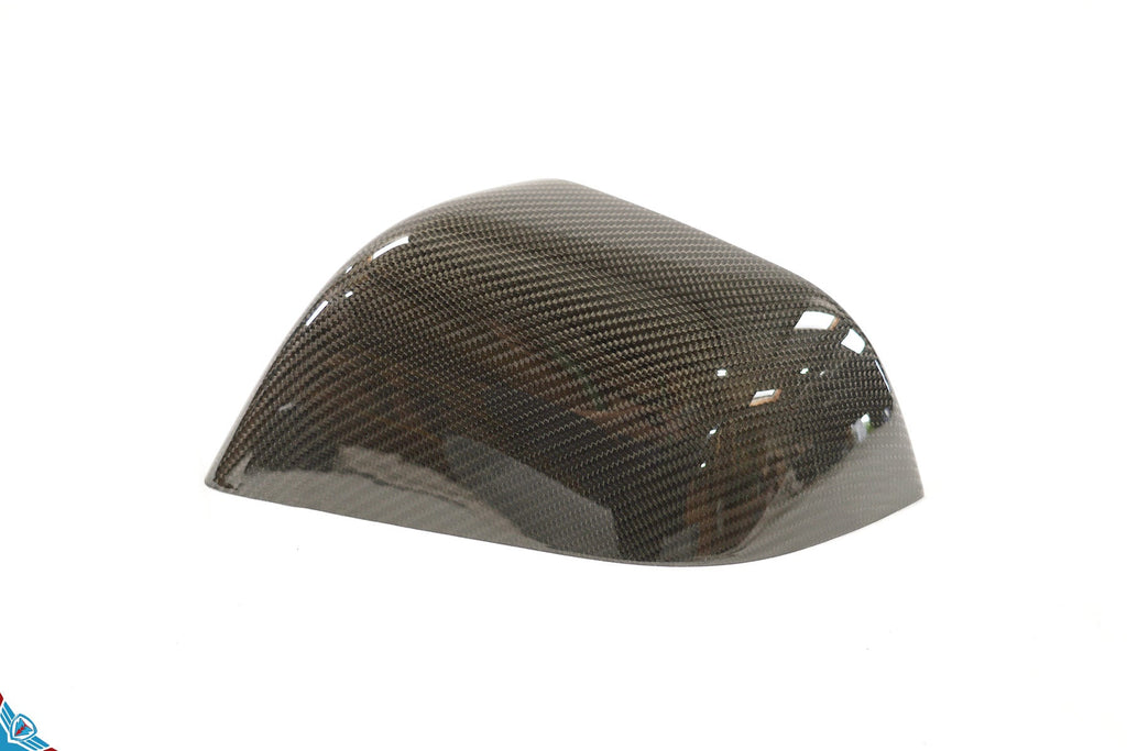 2017-2024 Tesla Model 3 & Model Y (MK1) OEM Style Dry Carbon Fiber Mirror Cover Overlays | FYBR Aerodynamics