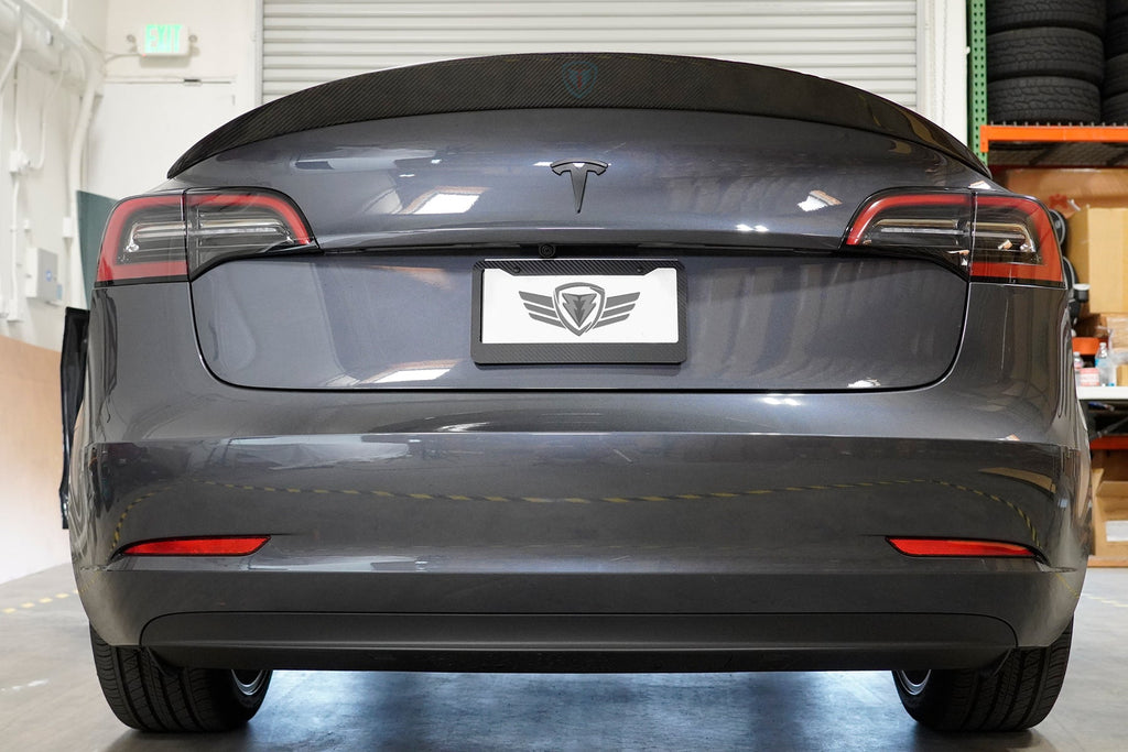 2017-2026 Tesla Model 3 (MK1 / Highland) MX High Kick Carbon Fiber Trunk Spoiler | FYBR Aerodynamics