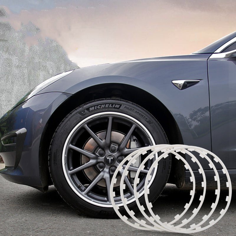 DuPont Nylon Wheel Rim Protectors for Tesla | 4-Piece Set | 5 Colors | Curb Rash Guard | Impact Resistant (view 1)